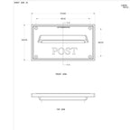 Nero Black Letter Plate Dimensions 2