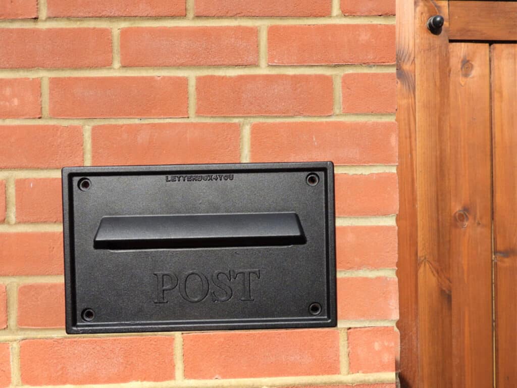 Nero Black Letter Plate On Wall With Gate Front