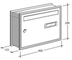 open air diagram wall mounted communal letterbox