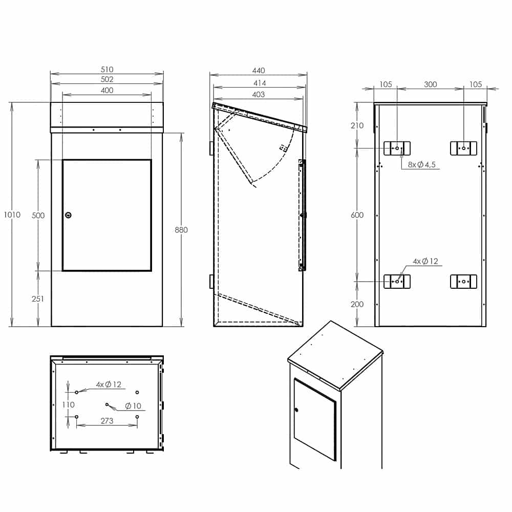 Parcel Box Dimensions Delta Xxl Black