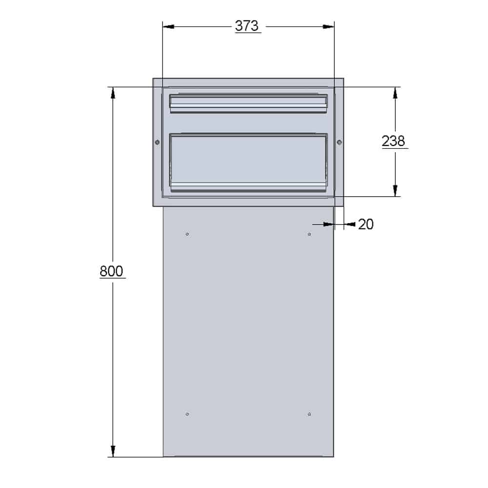 Parcel Box Large Freestandng Sierra Dimensions