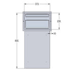 Parcel Box Large Freestandng Sierra Dimensions