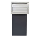 Parcel Box Sierra Stainless Steel Front Grey