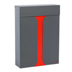 Post Box For House San Martino Grey Red