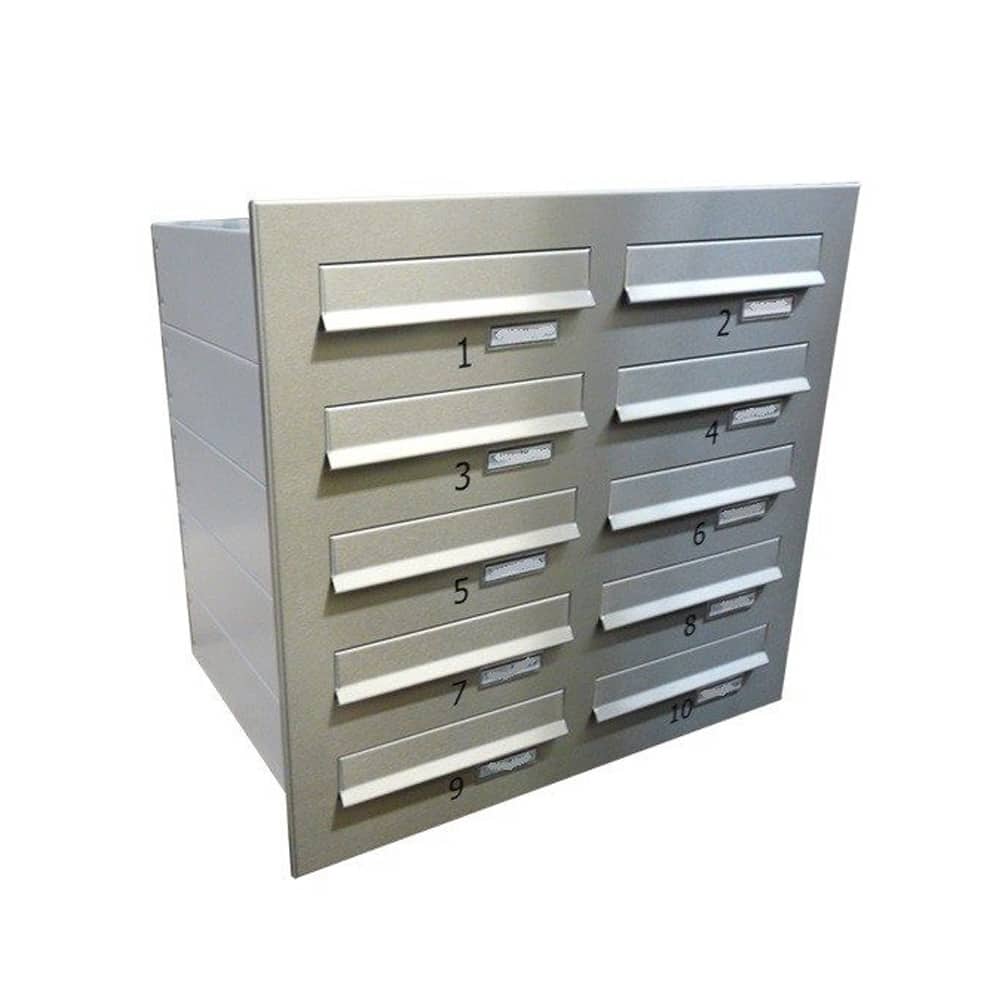 Post Boxes For Flats Lbd 04 Through The Wall Stainless Steel 10 Bank