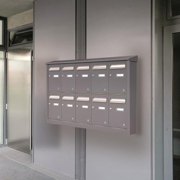 Post Boxes For Flats Serenissima Urbano Multiplo Dark Grey