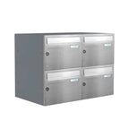 Postboxes For Flats City Hall Lbd 21 Stainles Steel 4 Bank