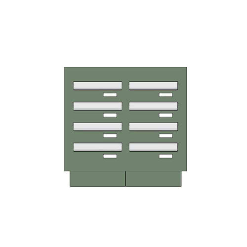 Postboxes For Flats Ldd 046 Door Panel Letterboxes 8 Bank Drawing