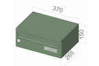 City Hall LBD-015 Free Standing Powder Coated Post Boxes For Flats single dimensions