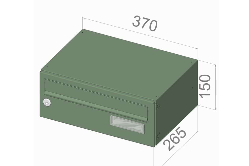 City Hall LBD-015 Stainless Steel Recess Mounted Letterboxes with dimensions