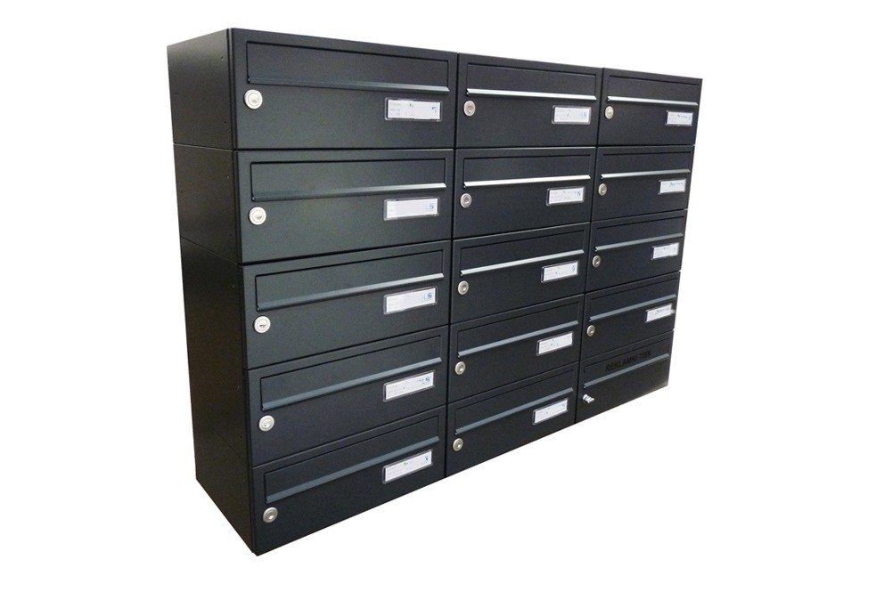 Internal Post Boxes Wall Mounted Post Box for Flats Locking Letterbox Galvanised Steel - L ...