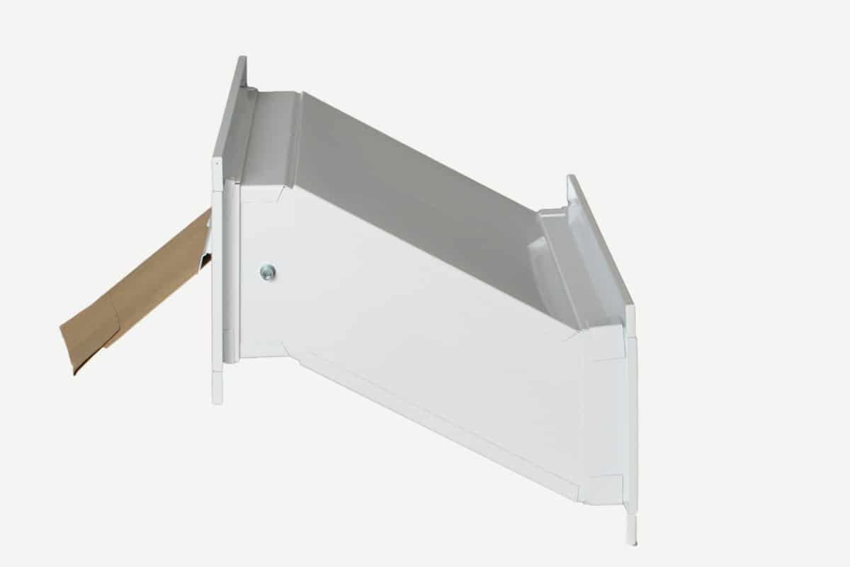 Muretto white through the wall letterbox