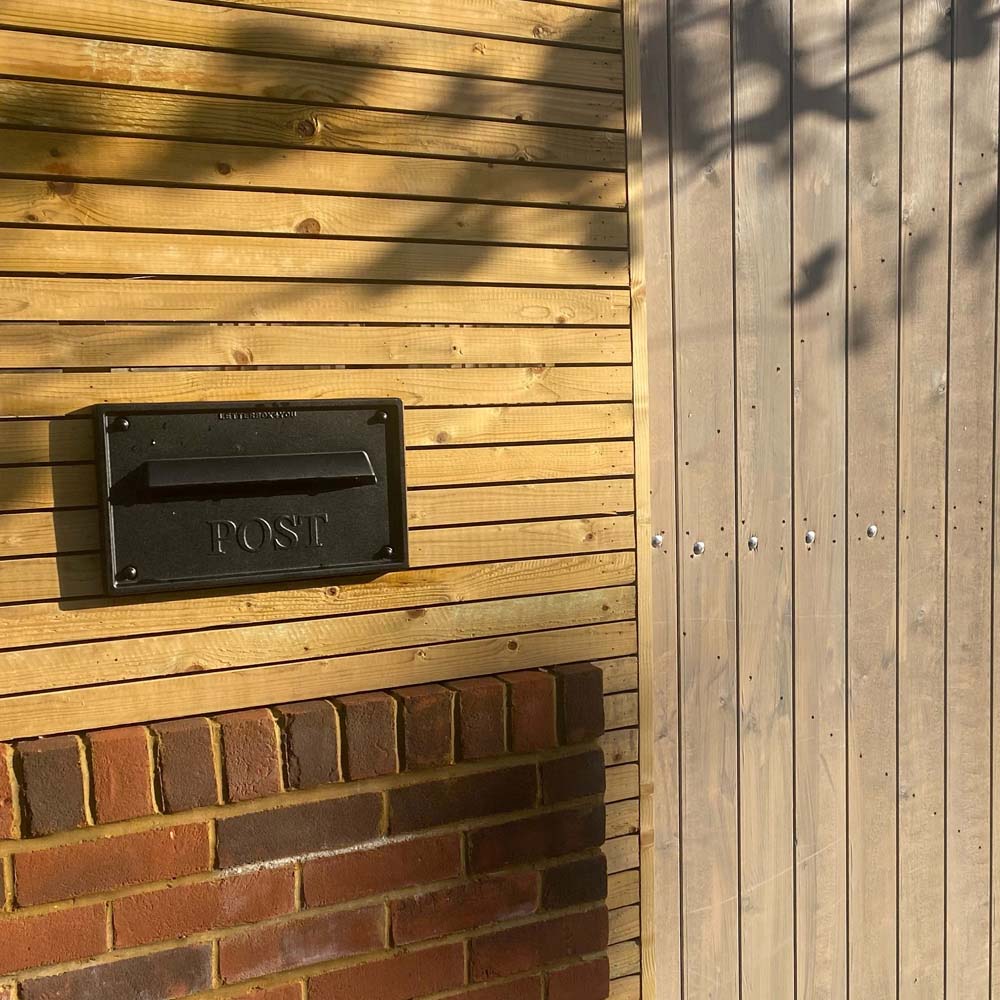 Through Wall Letterboxes LFD 041 Nero Letterplate