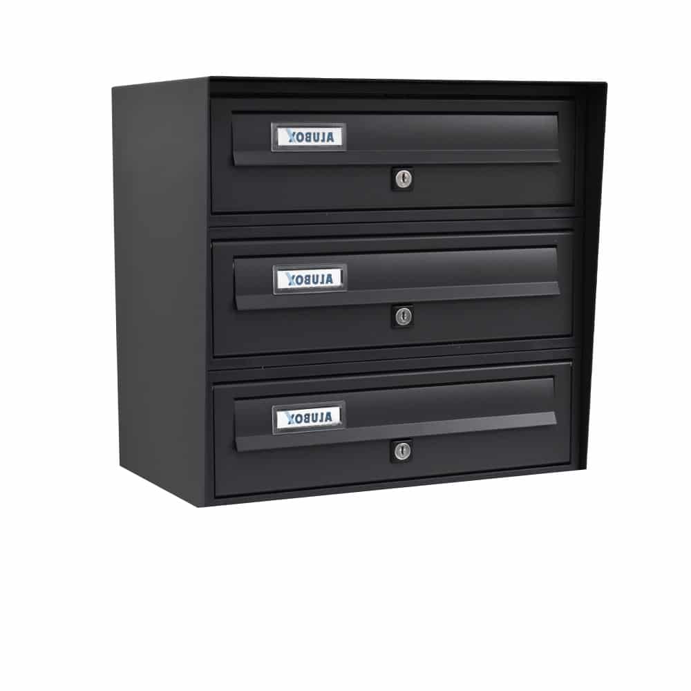 Toco Di Italia Slim Wall Mounted 3 Bank Grey 7016