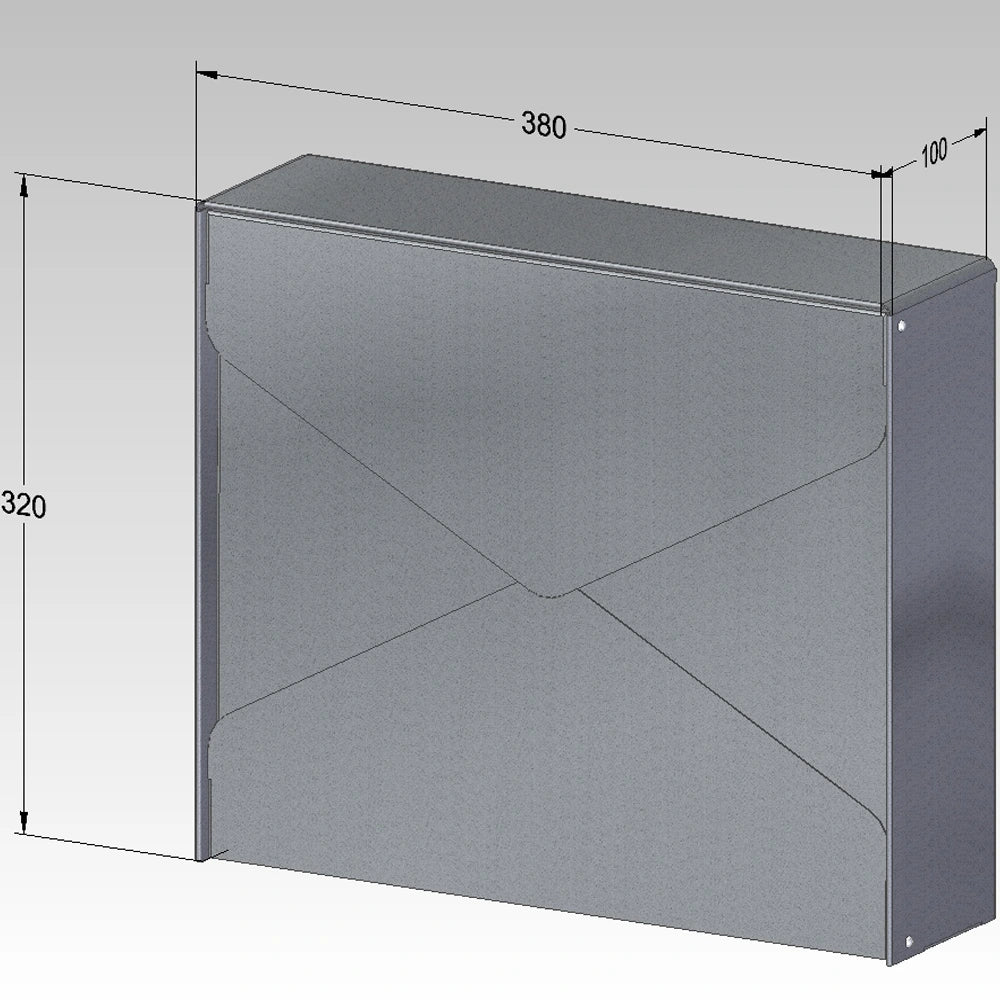 Wall Mounted Letterbox Gavia Dimensions
