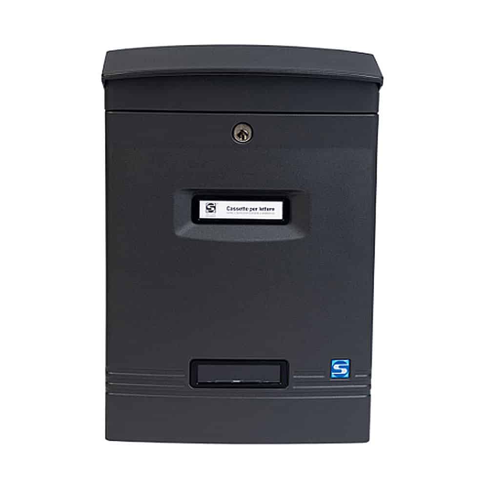 Wall Mounted Letterbox Gioiosa Dark Grey Front View
