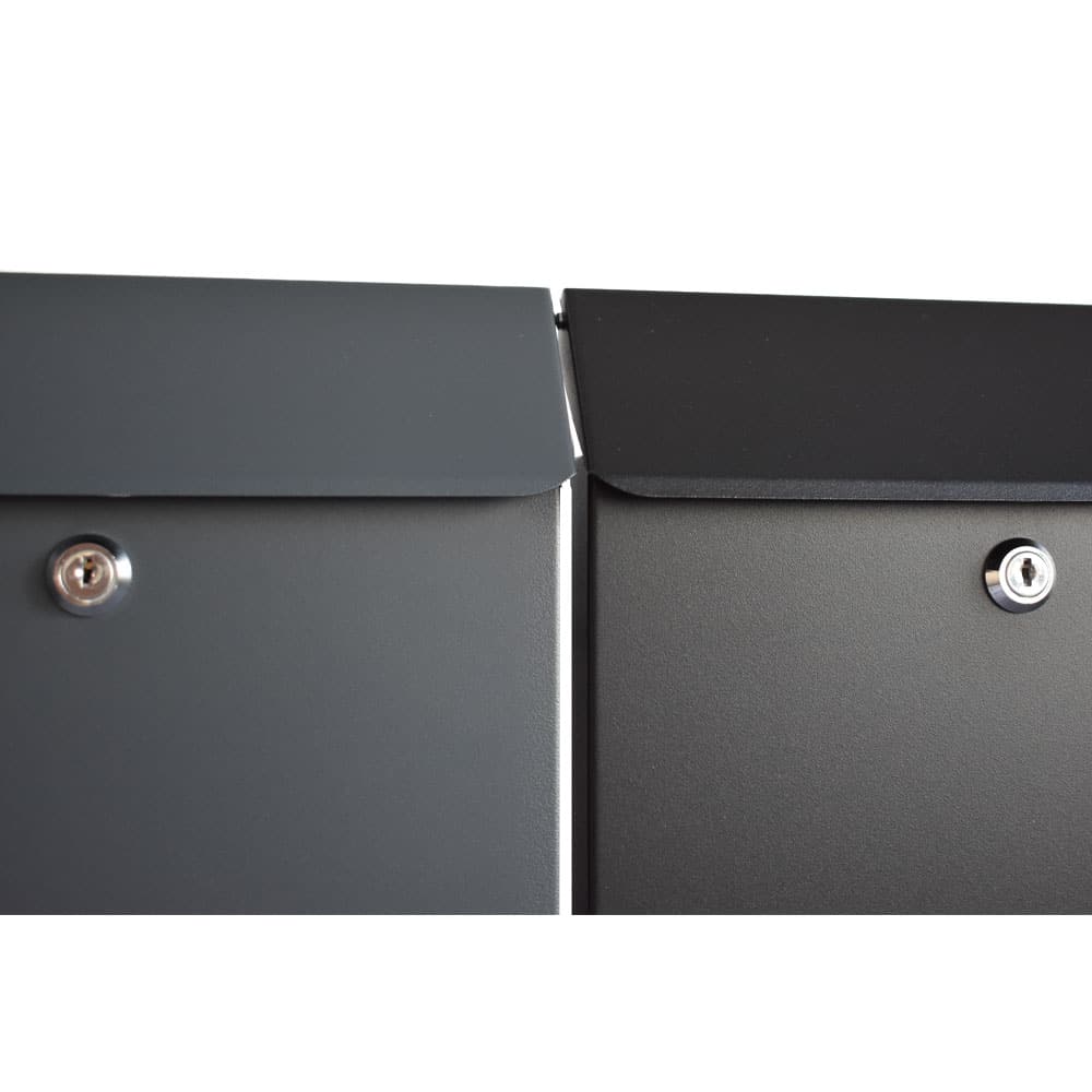 Wall Mounted Letterbox Sdg Grey Black Front