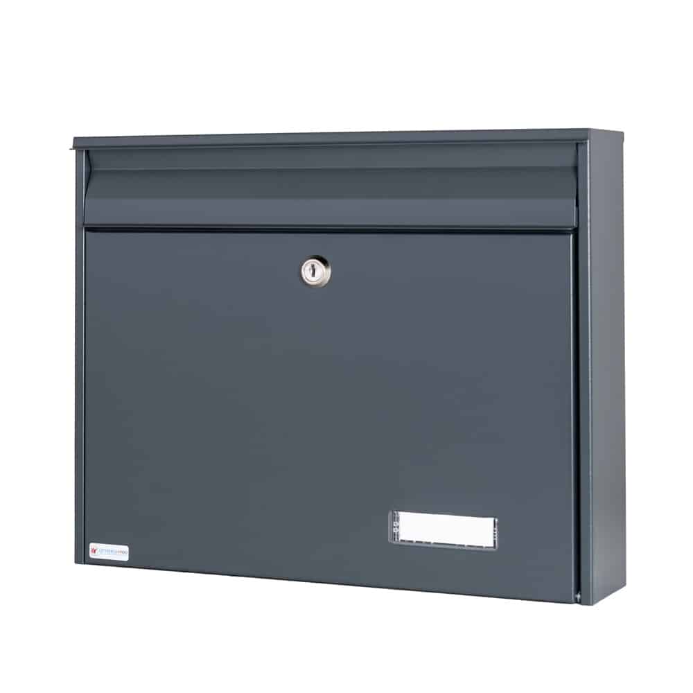 Wall Mounted Letterbox W2 Grey Matt