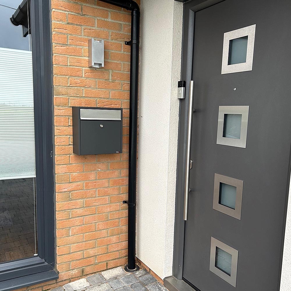 Wall Mounted Post Box Allux 250 In Grey Fitted