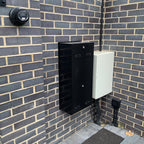 Wall Mounted Post Box Sierra Black Rear View