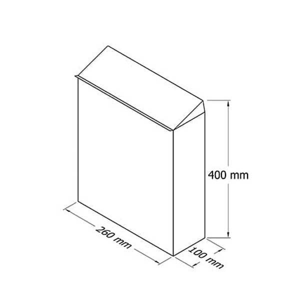 Wall Mounted Post Box Wren Dimensions